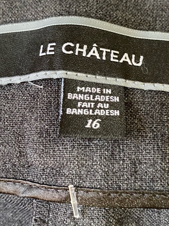Le Chateau Charcoal Grey Modern Lean Fit Straight Leg Stretch Knit Pant-Sz 16 - Picture 7 of 12